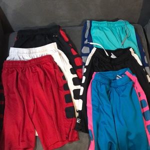 6 pairs of Nike Elite boys shorts